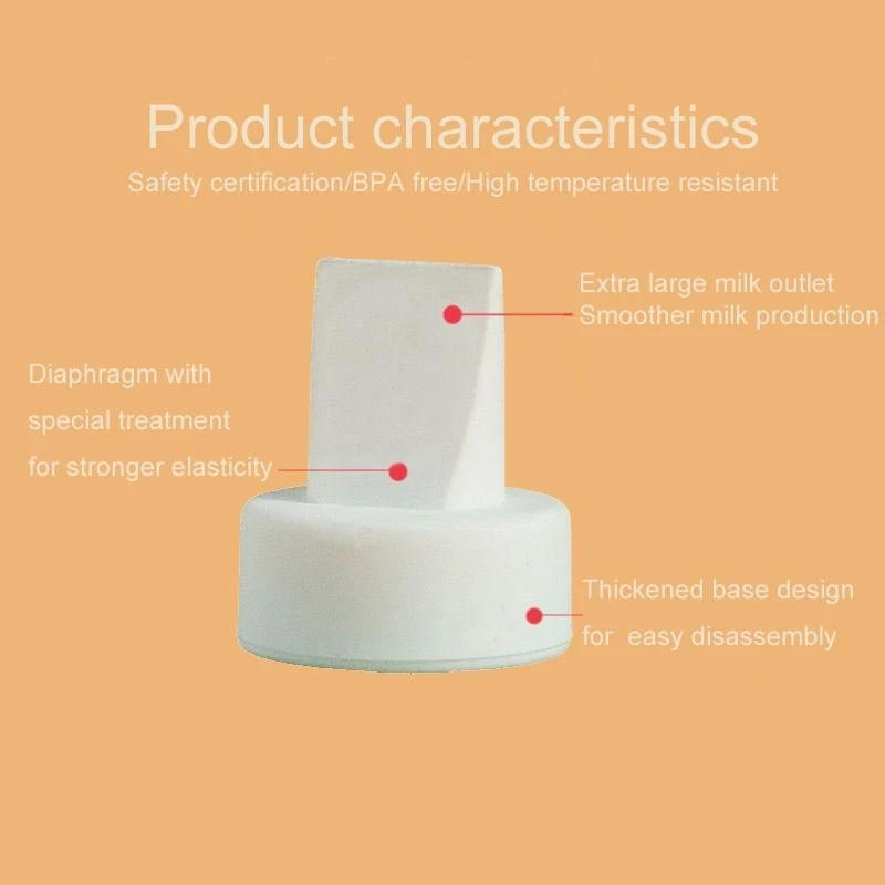 Description Picture 5 of itemBreast Pump Parts Set 10pcs Duckbill Valves and 4pcs Silicone Membrane Replacement Parts Compatible with Spectra S1 S2  9 Plus