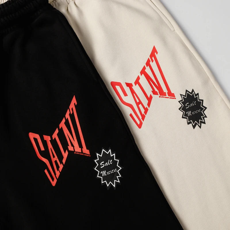 Description Picture 5 of itemBlack Apricot Saint Michael Track Pants Terry Cloth Sweatpant Men Women High Quality Jogger Drawstring Trousers Casual Pants