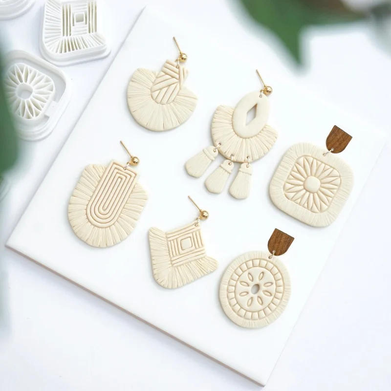 Description Picture 4 of itemBohemian Style Beach Macrame Polymer Clay Mold Clay Cutter DIY Holiday Party Earrings Jewelry Accessories Soft Pottery Tools