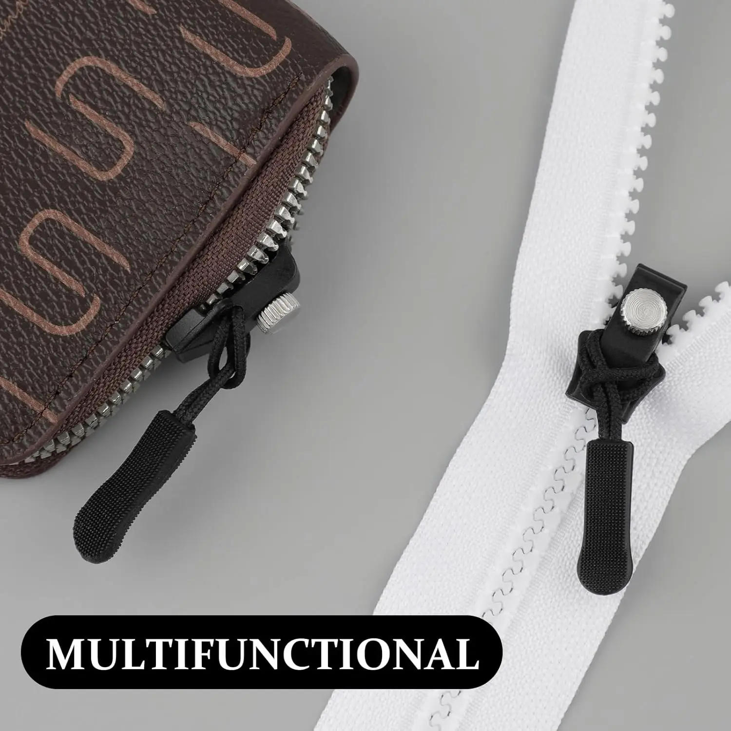 Description Picture 6 of itemUniversal Zipper Repair Kit Detachable Zip Head Replacement Free Sewing Zipper Slider Pull For Jacket Bags Coat DIY Sewing Tools