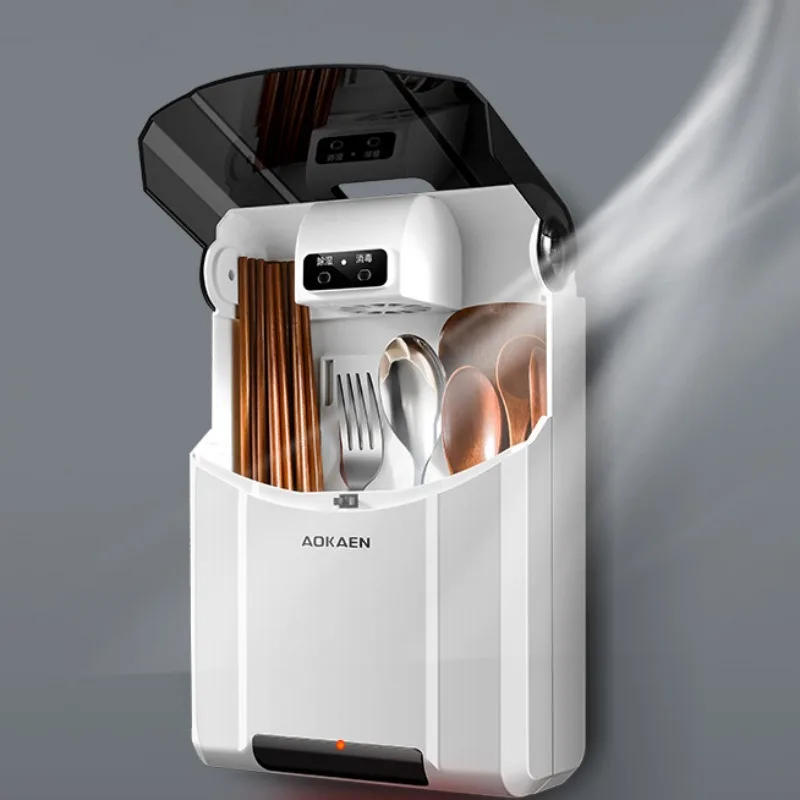 Description Picture 2 of itemWall-Mounted Dish Drainer Holder with Compartment for Chopsticks, Spoons, and Forks - Kitchen Storage Solution