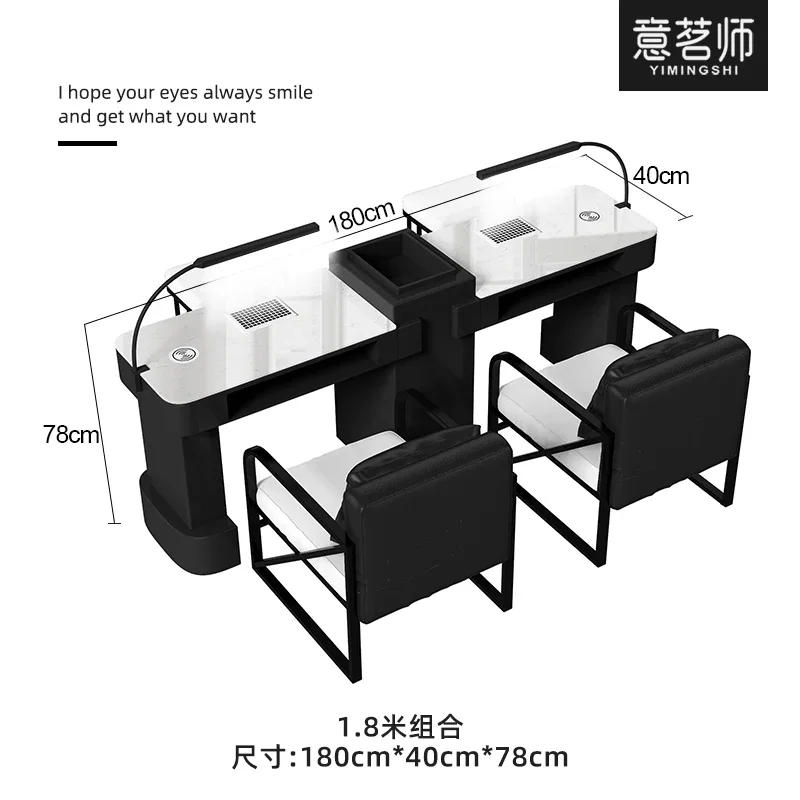 Description Picture 5 of itemNordic Marble Nail Chair Led Lamp Professional Nails Table Beauty Salon Furniture Tables Manicure Designer manicure tafel Tables