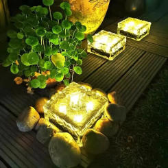 Solar Garden Lights Outdoor Cube Underground Lamp Waterproof Courtyard Pathway Party Decor Lamps Sunlight Landscape LED Light