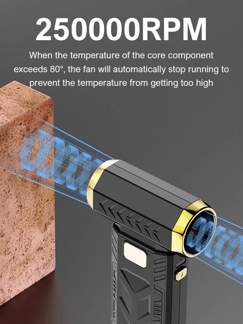 Description Picture 5 of item1000000RPM 2in1 Violent Fan Super Powerful Air Blower Vacuum Blowing Suction For Dust Cleaner Brushless Turbo Strong Wind 2025