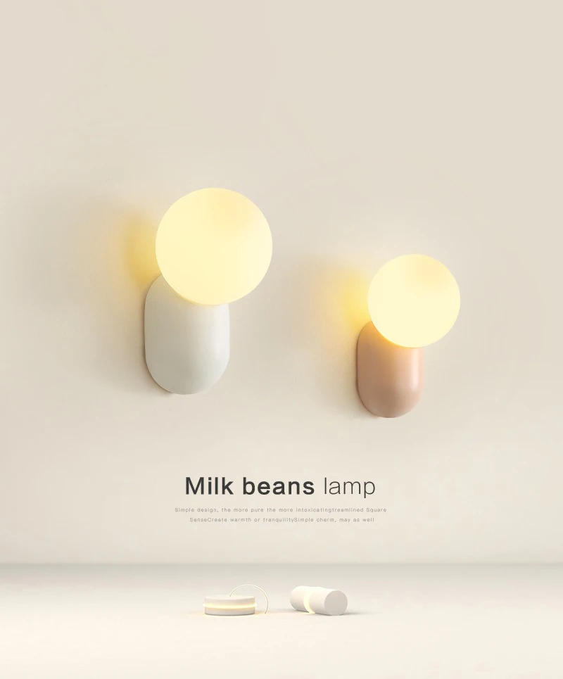 Description Picture 2 of itemCream Wind Bedhead Wall Lamp Bedroom Living Room Wall Light Study Background Children's Room Bedhead Decorative Led Wall Lamps