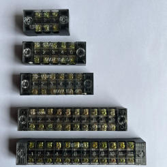 1PCS TB1508 Dual Row Barrier Screw Terminal Block Strip Wire Connector Fixed Wiring Board 600V 15A
