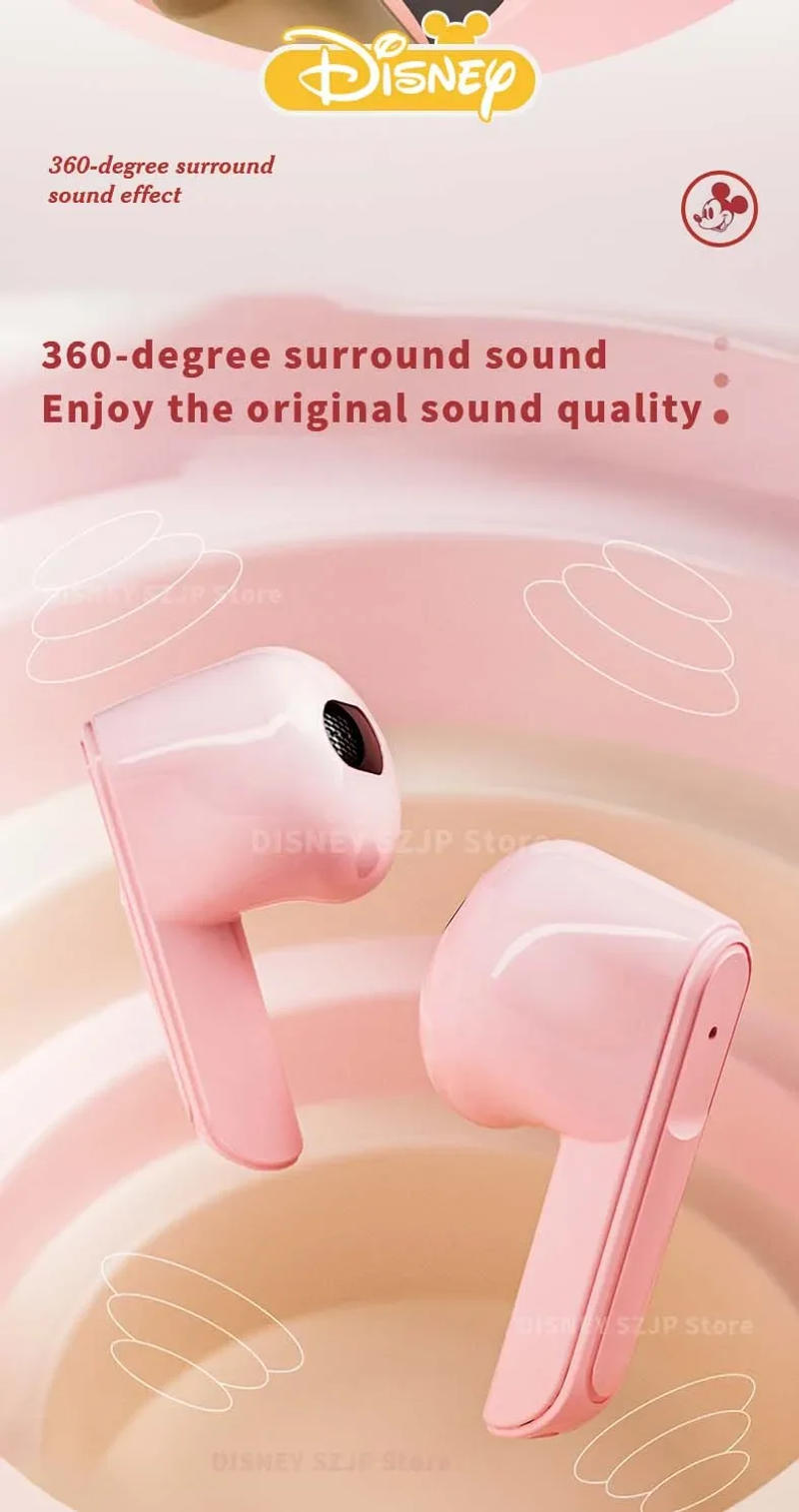 Description Picture 6 of itemDisney Earphones Bluetooth Wireless Mickey Earbuds HiFi Stereo Noise Reduction Sport Gaming Headphones Long Endurance Q53