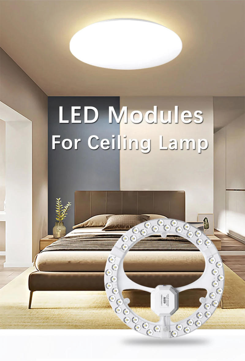 Description Picture 2 of itemCeiling Light Led Panel 220V Dimmable Replacement Led Module For Ceiling Lamps&Fan Lights 48W Round Circle Led Light Panel Board