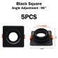 5pcs black square