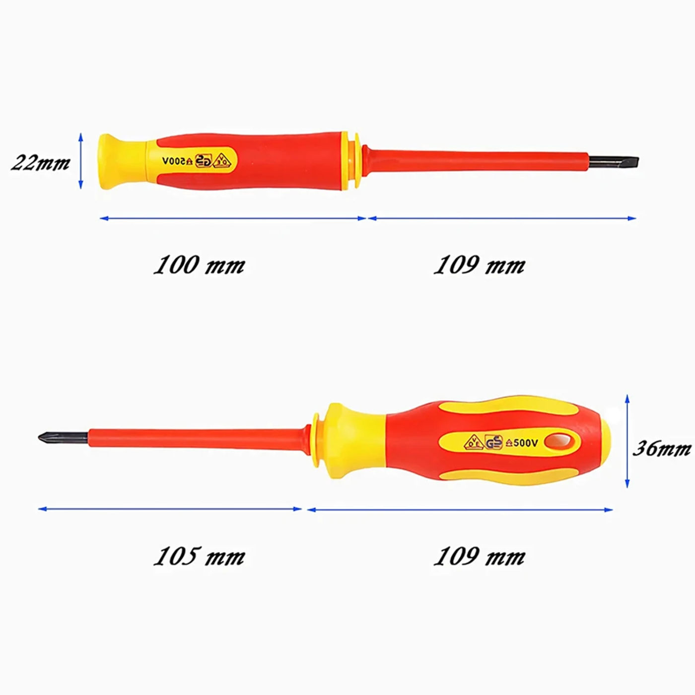 Description Picture 6 of itemInsulated Electrician Screwdriver High Hardness Combo Household Magnetic Cross Word Shaped Plum Blossom Hexagonal Screwdriver
