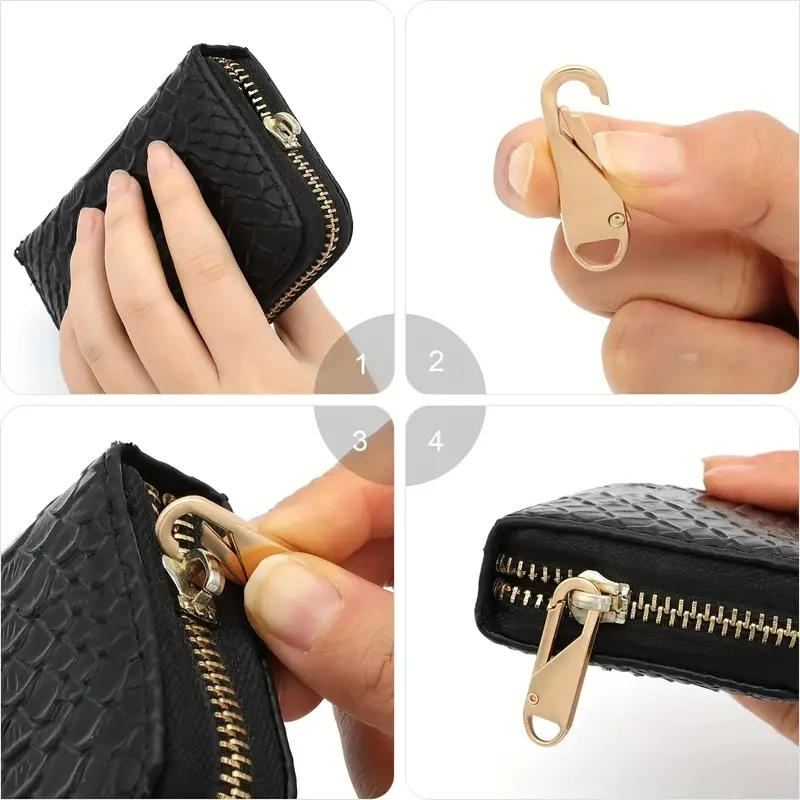 Description Picture 3 of item10Pcs Zipper Slider Puller Instant Zipper Repair Bag kit Replacement Bad Buckle Travel Bag Suitcase Zipper Head DIY Sewing Craft