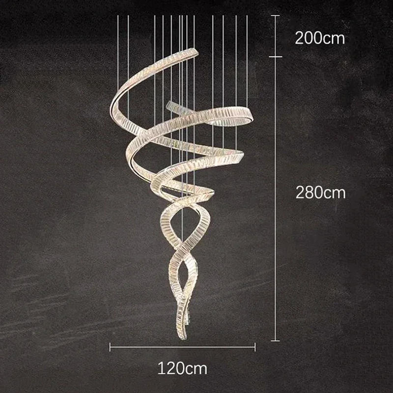 Description Picture 6 of itemModern Luxury Restaurant Pendant Crystal Chandelier Indoor Lighting Ceiling Light LED Pendant Living Room Lighting Fixtures