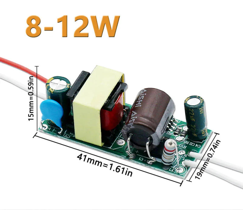 Description Picture 5 of itemLED Isolation Driver AC100-265V 2-3W 3-5W 4-7W 8-12W 12-18W 18-24W Drive Power 250mA LED Downlight Bulb Lighting Transformer DIY