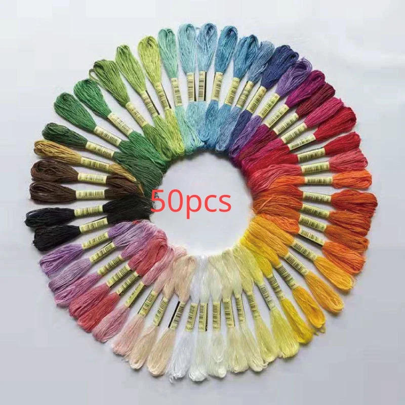 Description Picture 4 of itemCross Stitch Cotton Embroidery Thread Floss, Sewing Skeins Craft, Similar to DMC, New Cross Stitch, Not Repeat, 2023, 12, 24, 36