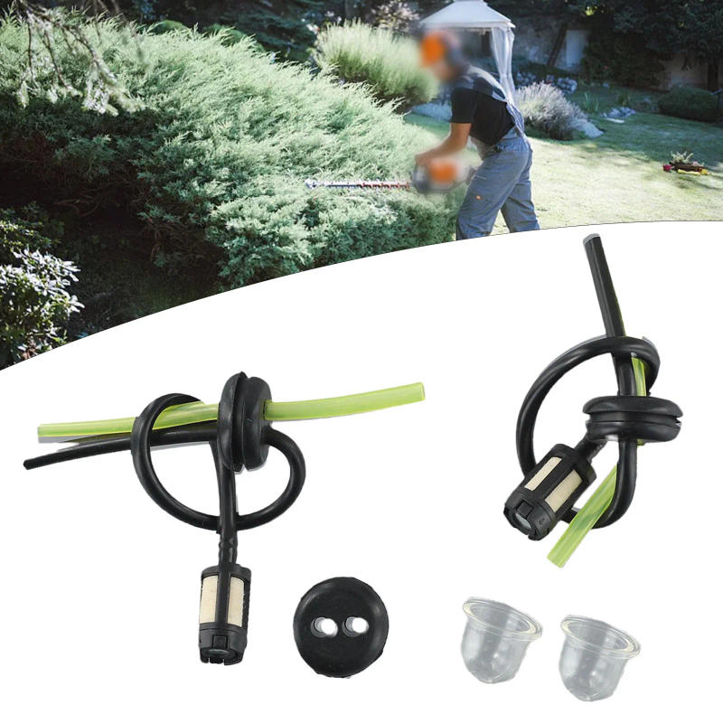 Description Picture 2 of item2Set Fuel Filter Fuel Hose Seal With Priming Bulbs For Brushcutter Hedge Trimmer Replace Parts Engine Fuel Tank Gasoline Filter