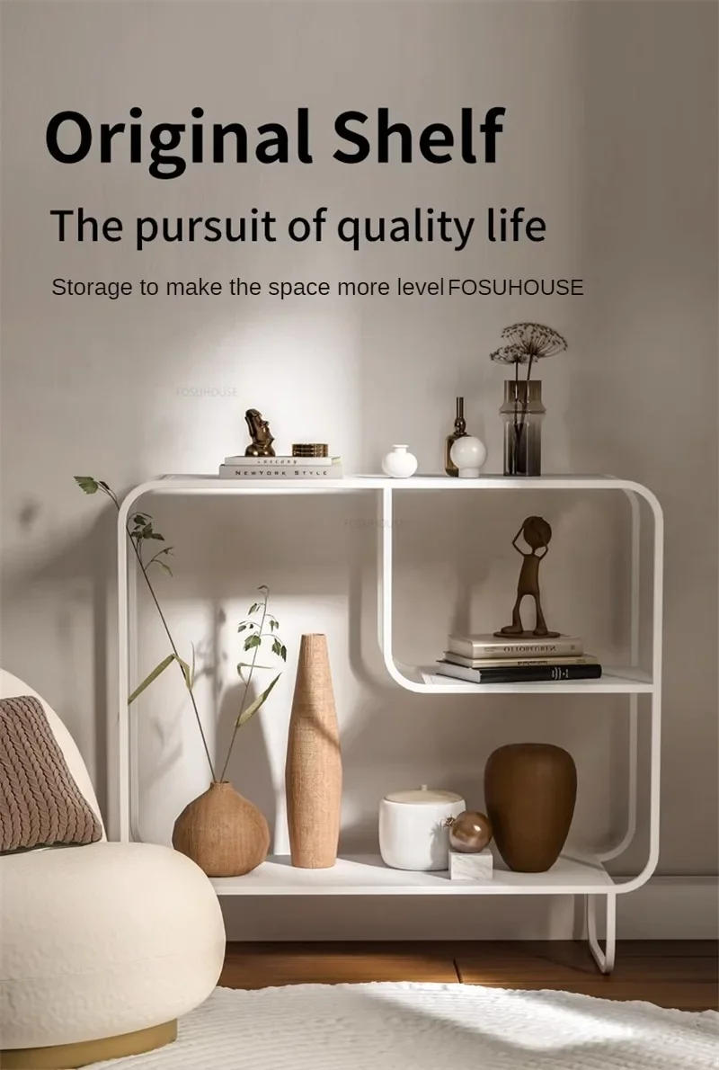 Description Picture 6 of itemCreative Floor Bookcases Simple Iron Art Bookshelf Storage Organizer Nordic Living Room Furniture Home Sofa Display Side Cabinet