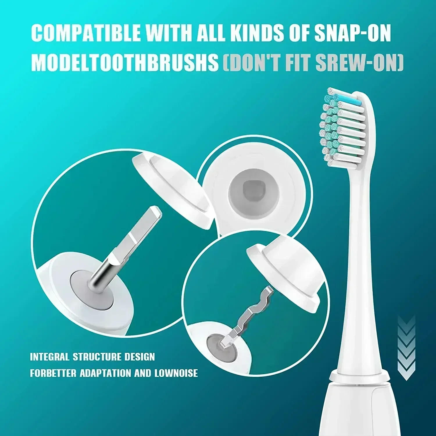 Description Picture 4 of item4 PCS Electric Toothbrush Replacement Heads Dupont Bristles Nozzles Tooth Cleaner Brush Head For Philips Sonicare HX3/6/9 Series