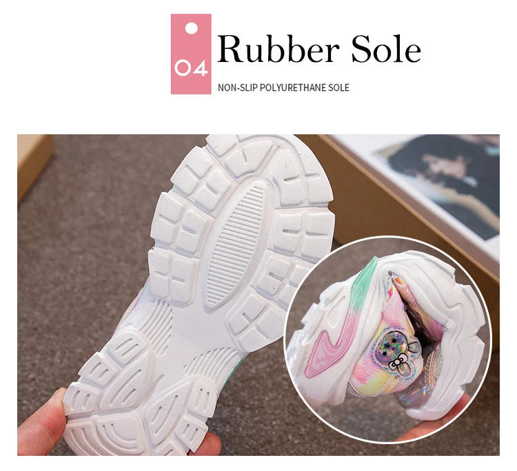 Description Picture 6 of itemBrand Kids Sneakers Lightweight Girls Running Shoes for Girls Breathable Sport Tennis Shoes Children Gym Shoes Antislip Trainers