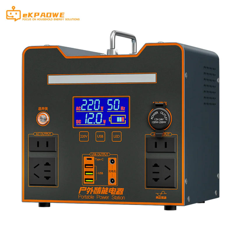 Description Picture 6 of item220V AC 3000W 640000mAh Portable Power Station Pure Sine Wave 6100Wh Solar Generator Powering Car Refrigerator TV Drone Laptops