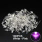 100pcs White-Pink