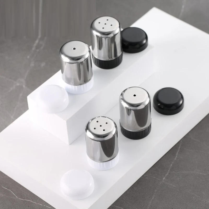 Description Picture 6 of itemStainless Steel Spice Jars Barbecue Salt Shaker Pepper Seasoning Bottle Home Condiments Storage Container Kitchen Accessories