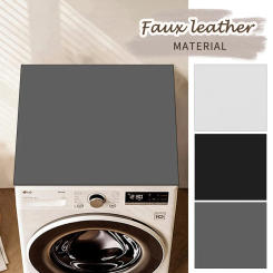 Faux Leather Dust Mat Solid Washing Machine Dust Cover Refrigerator Cabinet Top Protector Waterproof Pad Dinning Table Placemat