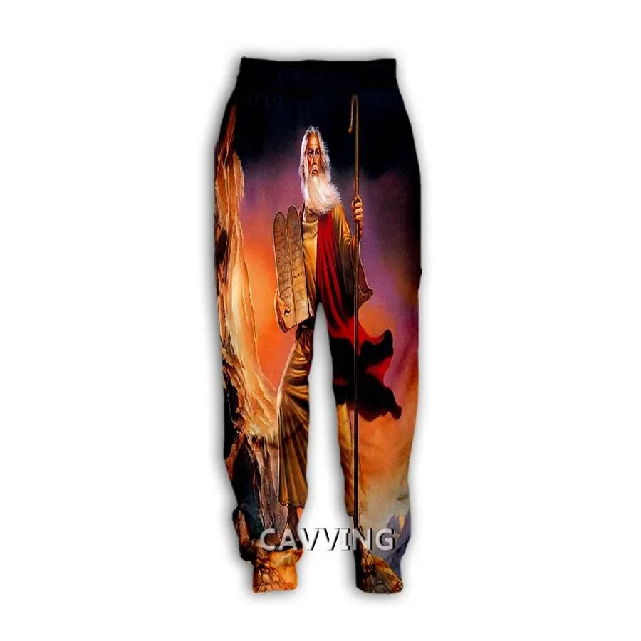 Description Picture 3 of itemNew Fashion 3D Print  Prophet Moses  Casual Pant Sport Sweatpants Straight Pants Jogging Pants Trousers for Women/Men  C2