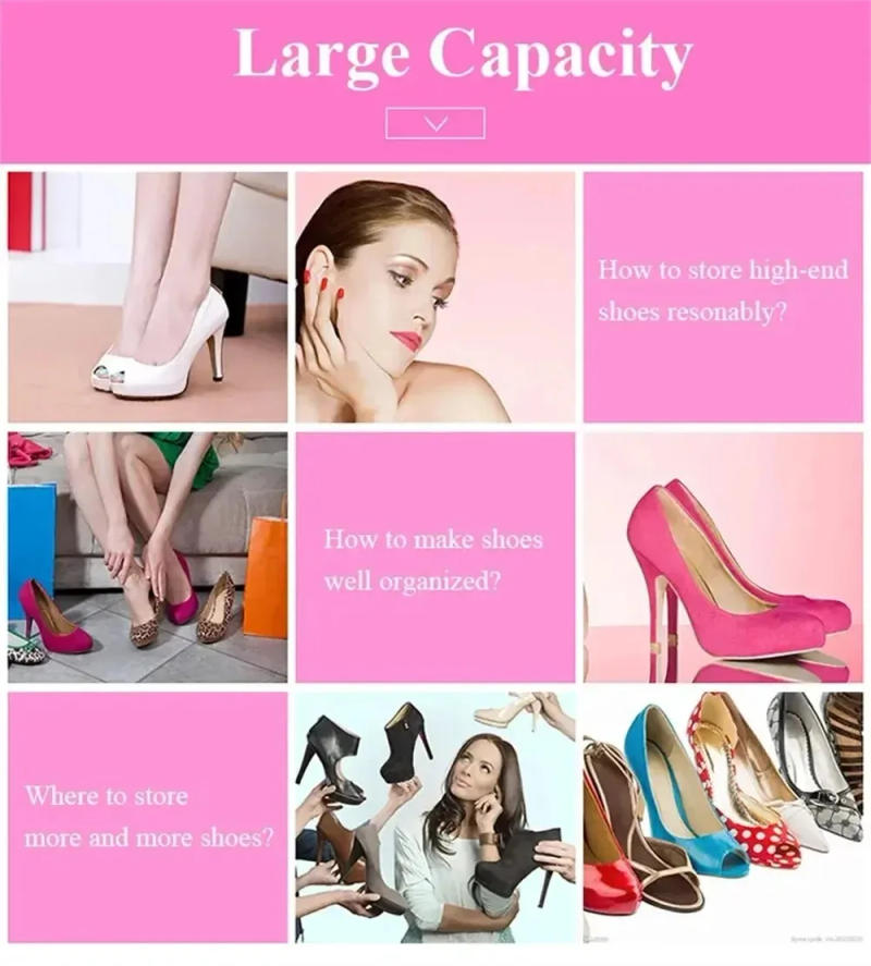 Description Picture 4 of itemMultilayer Shoe Rack Organizer Nonwoven Fabric Hallway Entryway Stand Holder Space Saving Cabinet Home Furniture Dustproof Shelf