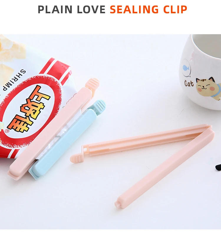Description Picture 4 of item10PCS Bag Clips Food Snack Sealing Clip12/15.5cm Portable Kitchen Storage Accessories Tool Elastic Buckle Package Bag Clamp