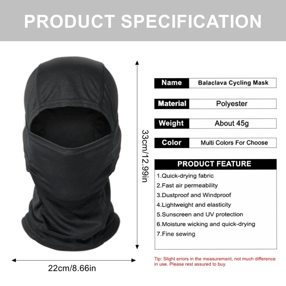Description Picture 4 of itemCamouflage Balaclava Full Face Mask Ski Bike Cycling Hunting Head Cover Scarf Airsoft Cap Men
