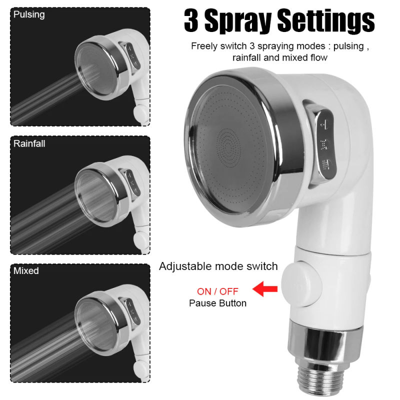 Description Picture 6 of itemShower head Handheld Faucet Diverter Valve Faucet Adapter Set 3 Modes Water-saving For Home Bathroom Kitchen