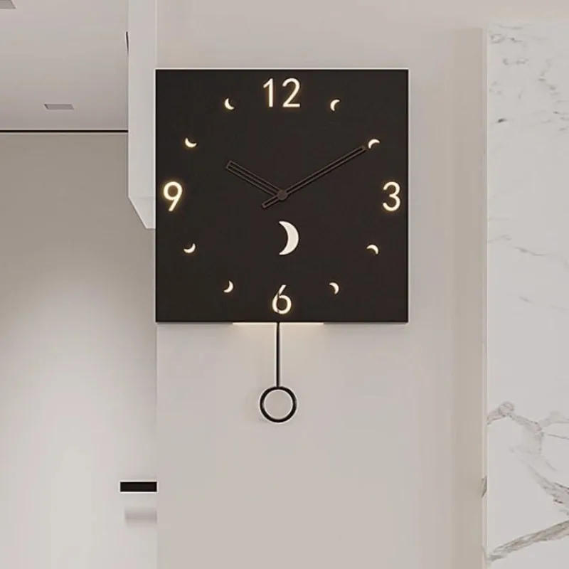 Description Picture 6 of itemLuxury Wall Clocks Nordic Stylish Corner Modern Living Room Dacorations Items Silent Wall Clocks Aesthetic Accessories for Home