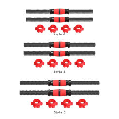 2x Dumbbell Weights Set with 4 Nuts Barbell Bar for Strength Training