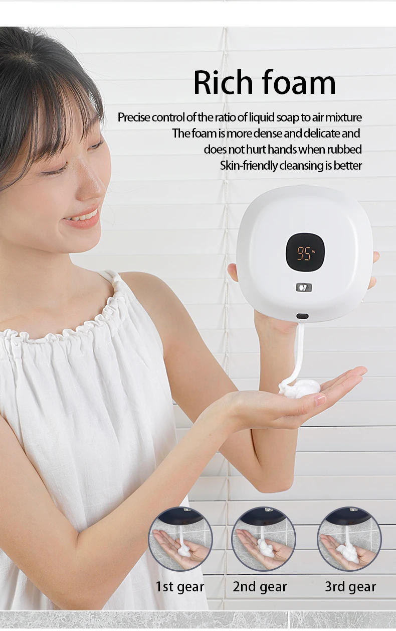 Description Picture 5 of itemNew Soap Dispenser Wall Mounted Touchless Foam Soap Dispenser Automatic Induction Hand Sanitizer Machine For Hotel Household