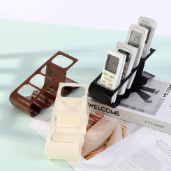 4-Grid Storage Rack TV Air Conditioning Remote Control Stand Holder Desktop Organizer Box Home Office Sundries Shelf
