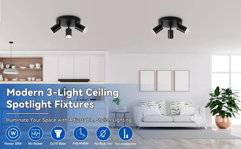 Description Picture 2 of itemLED Ceiling Lamps GU10 Bulb Replacement LED Pendant Lamp Chandelier LED Track Spot Light for Bedroom Corridor Kitchen Lighting