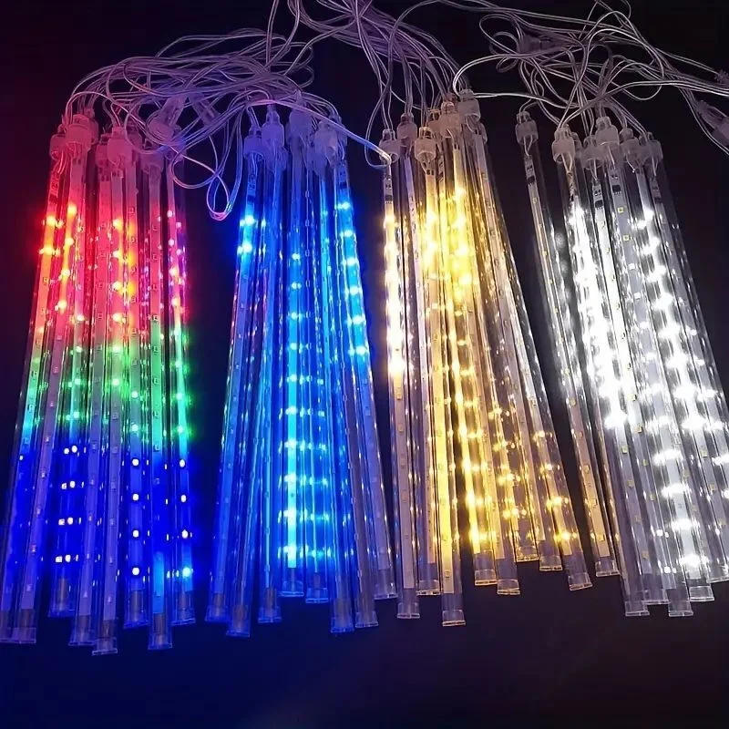 Description Picture 6 of item32/24/16/8 Tubes Gorgeous Meteor Shower Lights LED Street String Light Waterproof for Christmas Party Garden Holiday Decorations
