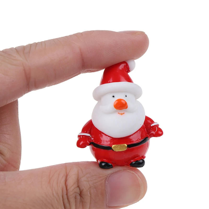 Description Picture 4 of itemAnmail Miniatures Christmas Snowman Figurines Santa Clau Ornaments Decoration Home 2023 New Year Xmas Gift Bear DIY Crystal Ball