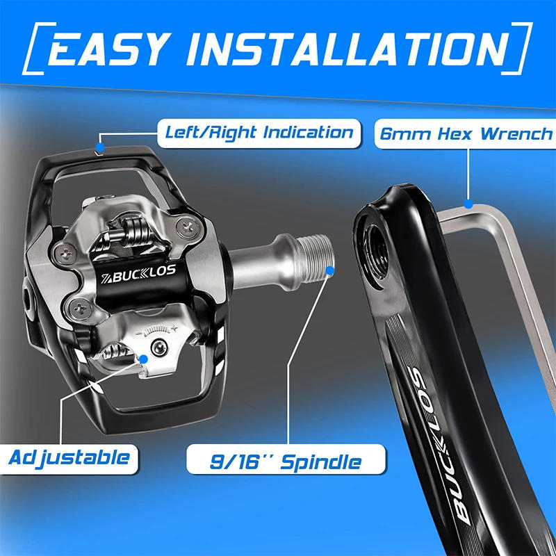 Description Picture 4 of itemBUCKLOS PD-M780 MTB Lock Pedals Aluminum Alloy Mountain Bike Self-Locking Pedal for SPD Double Side Lock Pedal Bicycle Parts