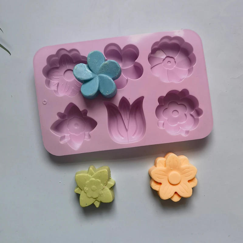 Description Picture 6 of itemkinds Flower Silicone Molds Different Flower-shaped Baking Molds Suitable for Soap and Candle Making Cake Chocolate mould