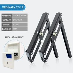 Multifunctional Living Room Cold-Rolled Steel Wall Mounted Folding Stool Hardware Concealed Recessed Shoe Change Stool Accessory
