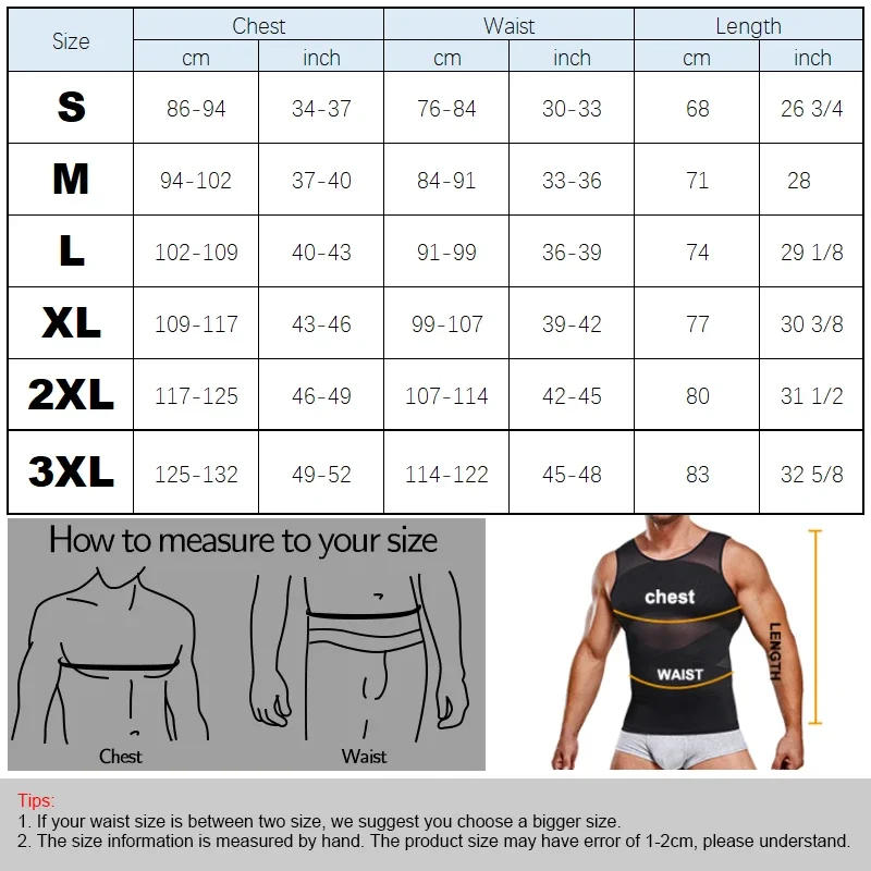 Description Picture 2 of itemMen Body Shaper Long Sleeve Compression Shirt Waist Trainer Male Corset Slimming Workout Tummy Control Shapewear Undershirt Tops