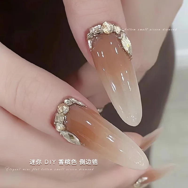 Description Picture 5 of item50PCS Shiny Translucent Champagne Mini Zircon Charmfered Diamond Various Shapes Nail Art Rhinestones Decorations Manicure Charms