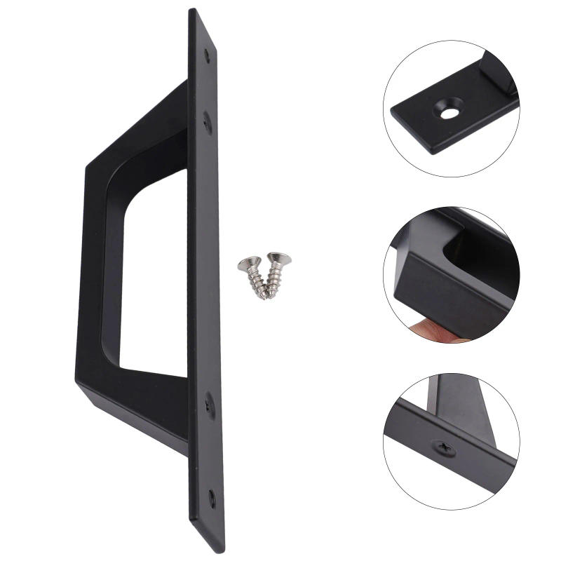 Description Picture 5 of item1pcs Barn Door Handles Sliding Wooden Door Aluminum Alloy Push-pull Door Cabinet Handles For Gates Garages Barns Sheds Closets