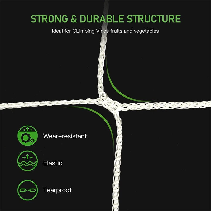 Description Picture 5 of item1 Pack Trellis Netting, Heavy-Duty Garden Plant Trellis Netting for Climbing Plants, Outdoor Indoor Grow Net for Beans Tomatoes