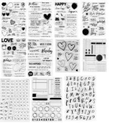 2023 New English Clear Silicone Stamp / Seal For DIY Scrapbooking / Album Decorative Clear Stamp Sheets A7232