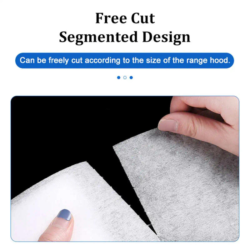 Description Picture 6 of item12pc/set 45*43CM Kitchen Oil Filter Paper Non-woven Absorbing Paper Anti Oil Cotton Cooker Hood Extractor Fan Protection Filter