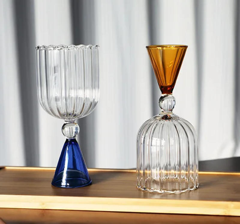 Description Picture 2 of item1 pc Creative Ins Summer Wine Glass Colored Fruit Juice Ice Cream Retro Cute Water Cup Cold Shop Drinking Utensils