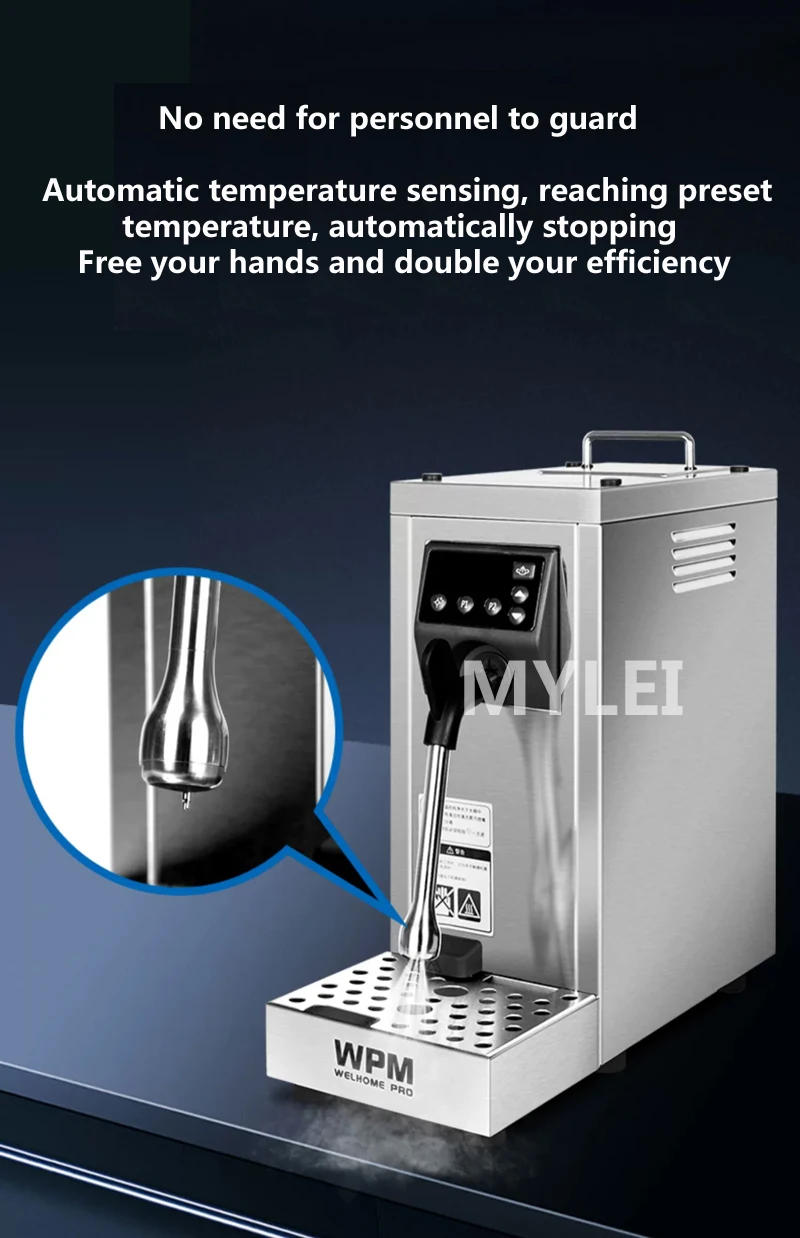 Description Picture 6 of item220V Commercial Milk Steamer With Temperature Setting Milk Foaming Machine Stainless Steel Milk Frother Machine