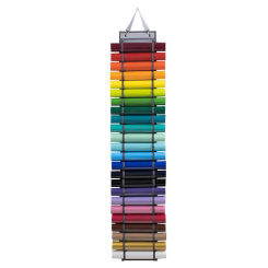 Clear Vinyl Organizers Holder 12/24 Pockets Large Capacity Sturdy Hanging Rack for Cross Stitch Rolls Silk Scarves